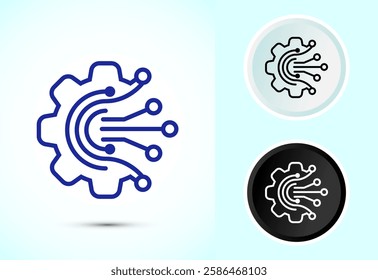 Digital transformation icon. Digitalization sign suitable for mobile apps, and web designs
