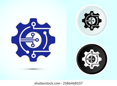 Digital transformation icon. Digitalization sign suitable for mobile apps, and web designs