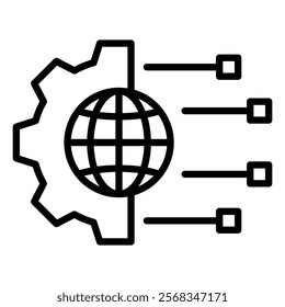 Digital Transformation Icon Element For Design