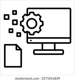 Digital Transformation Icon Element For Design
