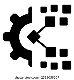 Digital Transformation Icon Element For Design