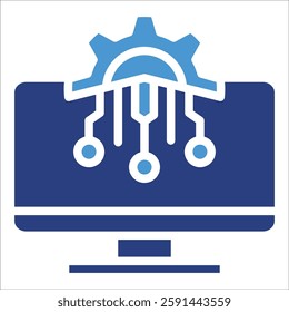 Digital Transformation Icon Element For Design