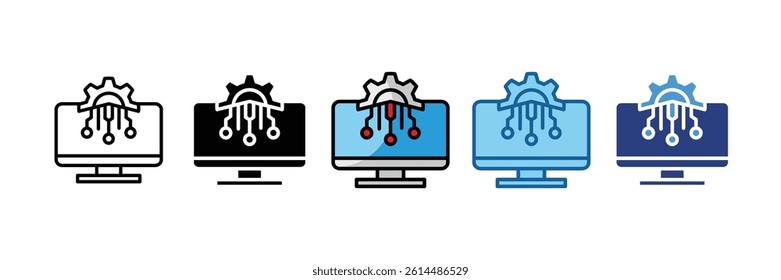Digital Transformation Icon Element For Design
