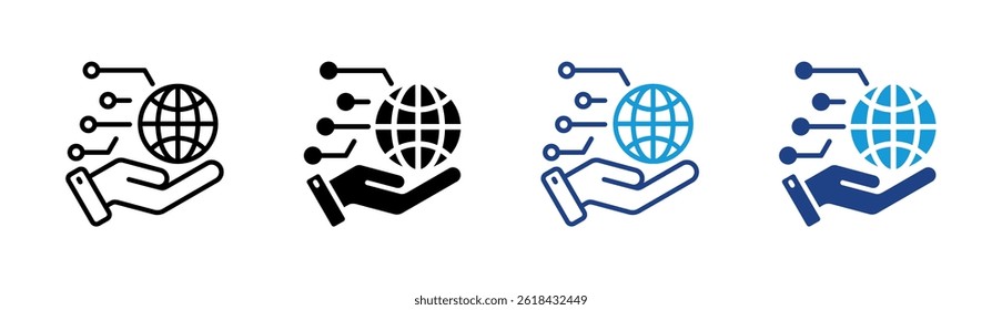 Digital Transformation Icon Element For Design