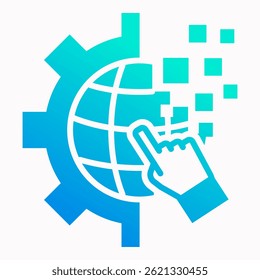 Digital Transformation Icon Element For Design
