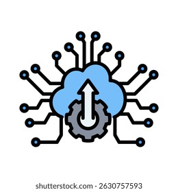 Elemento de icono de transformación digital para el diseño