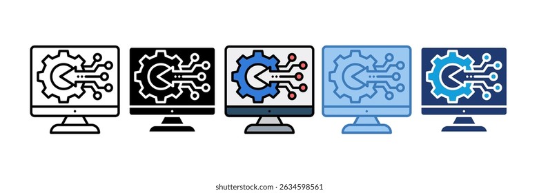 Elemento de icono de transformación digital para diseño