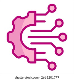 Digital Transformation Icon Element For Design