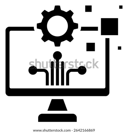 Digital Transformation Icon Element for Design