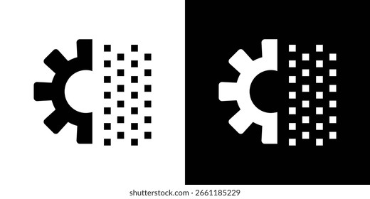 Digital transformation icon of a flat style vector