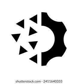 Digital transformation icon. Gear icon. Vector illustration. EPS 10.