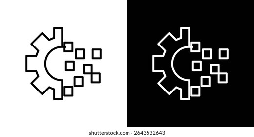 Digital transformation icon. Graphic Design vector icon. Ui Ux Icons
