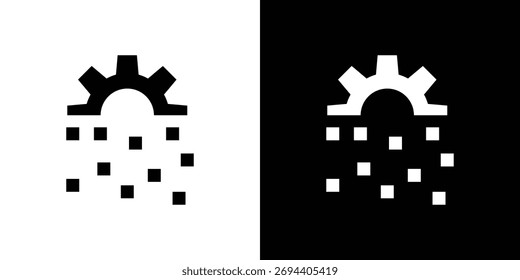 Ícone de transformação digital ilustração design de elemento. ícones de glifo preto