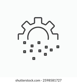 Digital transformation icon isolated on white background