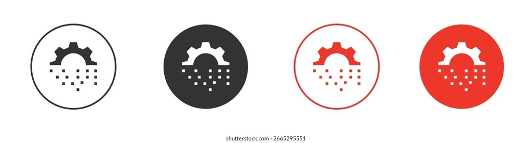 Icono de la transformación digital para el logotipo, símbolo de la muestra del Vector para el diseño