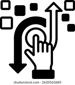 Digital Transformation Icon Mixed Vector Illustration