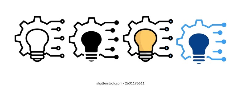 Digital Transformation Icon Set Multiple Style Collection