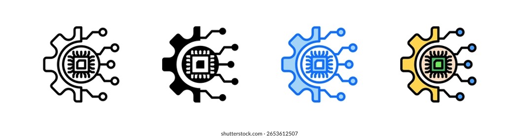 Digital Transformation Icon Set Multiple Style Collection