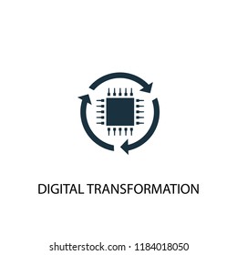 digital transformation icon. Simple element illustration. digital transformation concept symbol design. Can be used for web and mobile.