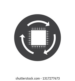 digital transformation icon. Simple element illustration. digital transformation concept symbol design. Can be used for web and mobile. 