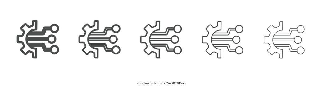 digital transformation icon simple isolated vector sign