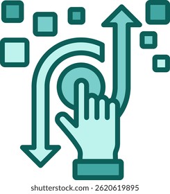 Digital Transformation Icon Solid Vector Illustration