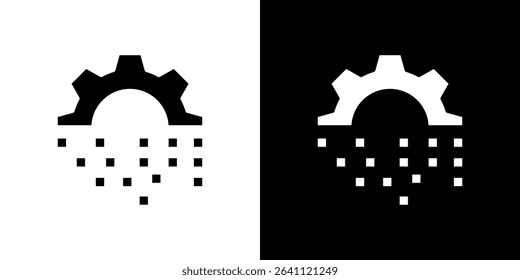 Digital transformation icon symbols. Vector illustration.