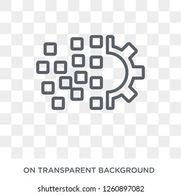 digital transformation icon. Trendy flat vector digital transformation icon on transparent background from general  collection. High quality filled digital transformation symbol use for web and mobile