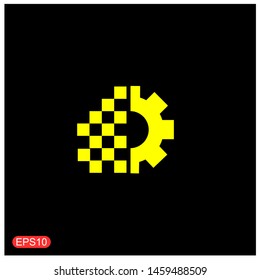 digital transformation icon. Trendy modern flat vector digital transformation icon on black background