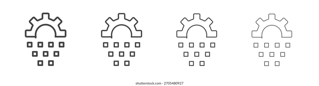 Digital transformation icon vector collection, illustration logo template in trendy thin line editable strokes style.