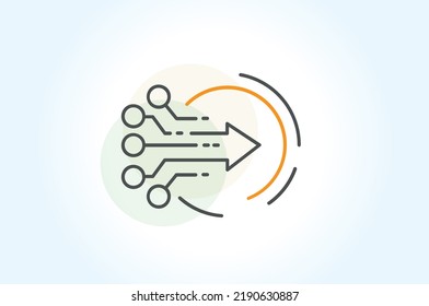 DIGITALE TRANSFORMATION SYMBOL VEKTORDESIGN