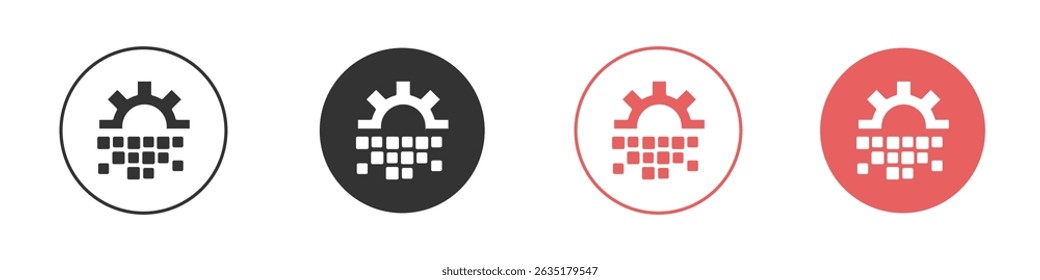 Digital transformation icon vector design template simple and clean style