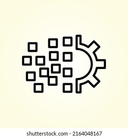 digital transformation icon vector illustration. black digital transformation vector icons designed in outline, line and stroke style can be used for web,