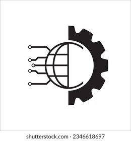 DIGITAL TRANSFORMATION ICON VECTOR ILLUSTRATION SYMBOL DESIGN
