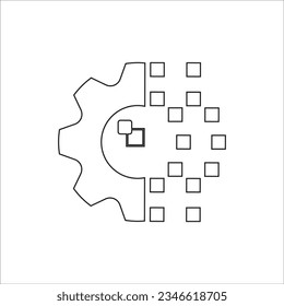 DIGITALE TRANSFORMATION SYMBOL-DESIGN FÜR VEKTORGRAFIK