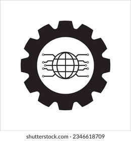 DISEÑO DE SÍMBOLO DE ILUSTRACIÓN DE ICONO DE TRANSFORMACIÓN DIGITAL