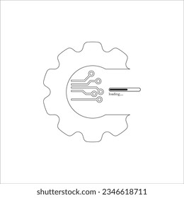 DIGITAL TRANSFORMATION ICON VECTOR ILLUSTRATION SYMBOL DESIGN