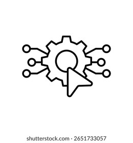 Icono de transformación digital Vector ilustración de stock