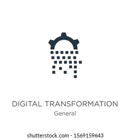 Digital transformation icon vector. Trendy flat digital transformation icon from general collection isolated on white background. Vector illustration can be used for web and mobile graphic design, 