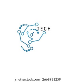 Symbol für die digitale Transformationszeile. lineares Design für mobiles Konzept und Webdesign. Vektorsymbol für die Umrisse digitaler Technologie. Technisches KI-Symbol, Logo-Illustration. Vektorgrafiken