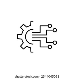Digital Transformation line icon. Digital technology outline trendy style illustration for web and app..eps

