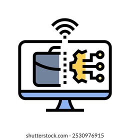 digital transformation modern business color icon vector. digital transformation modern business sign. isolated symbol illustration
