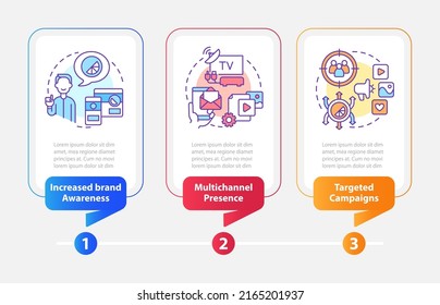 Digital transformation pros rectangle infographic template. Data visualization with 3 steps. Process timeline info chart. Workflow layout with line icons. Myriad Pro-Bold, Regular fonts used