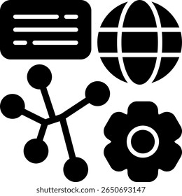 Digital Transformation Semi Solid minimalist Icon