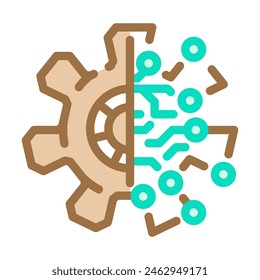 digital transformation tech color icon vector. digital transformation tech sign. isolated symbol illustration