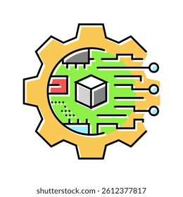 digital transformation tech color icon vector. digital transformation tech sign. isolated symbol illustration