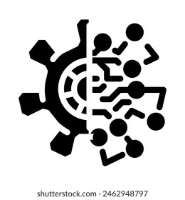 digital transformation tech glyph icon vector. digital transformation tech sign. isolated symbol illustration