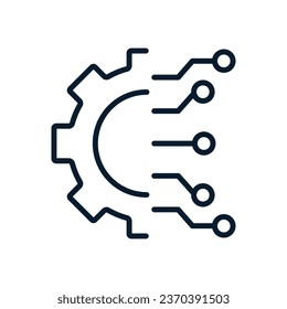 Digital transformation. Vector icon isolated on white background.