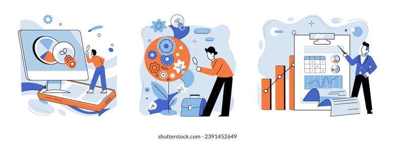 Digital transformation vector illustration. Cyberspace is playground for development online solutions Technology is architect designing blueprint for progress The internet is highway leading to future