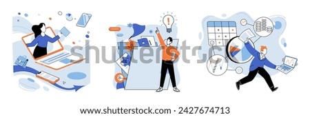 Digital transformation vector illustration. Information blossoms in garden futuristic evolution The future is canvas where digital transformation paints its masterpiece Smart solutions carve path